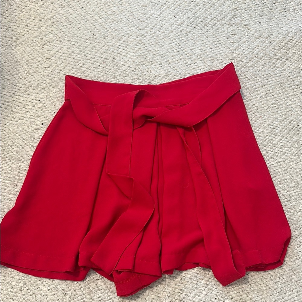 Zara Vibrant Red Shorts